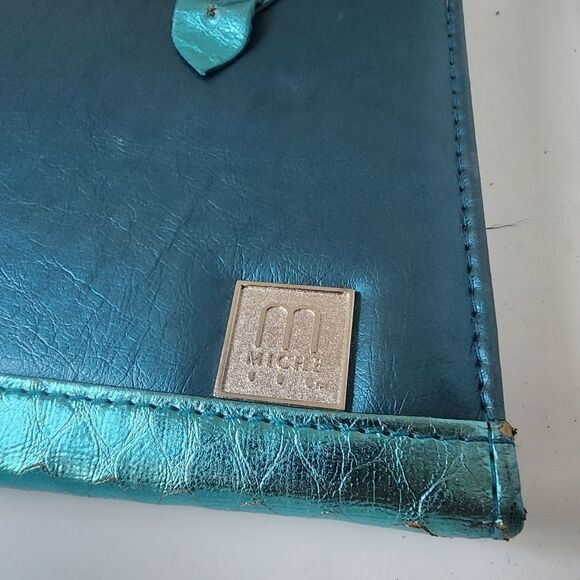 Miche Blue Faux Leather & Metallic Blue Faux Reptile Classic Shell - Picture 7 of 9